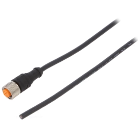 Kabel M12 4p 250V 4A PVC IP67 ženski crni 2m