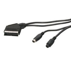 Kabel SCART muški / DIN8 mini + VHS