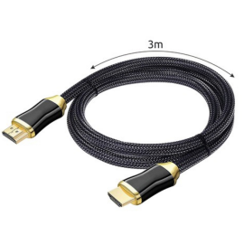 Kabel HDMI-A / HDMI-A 2.1; 48G 8K; pozlata; 3m ple