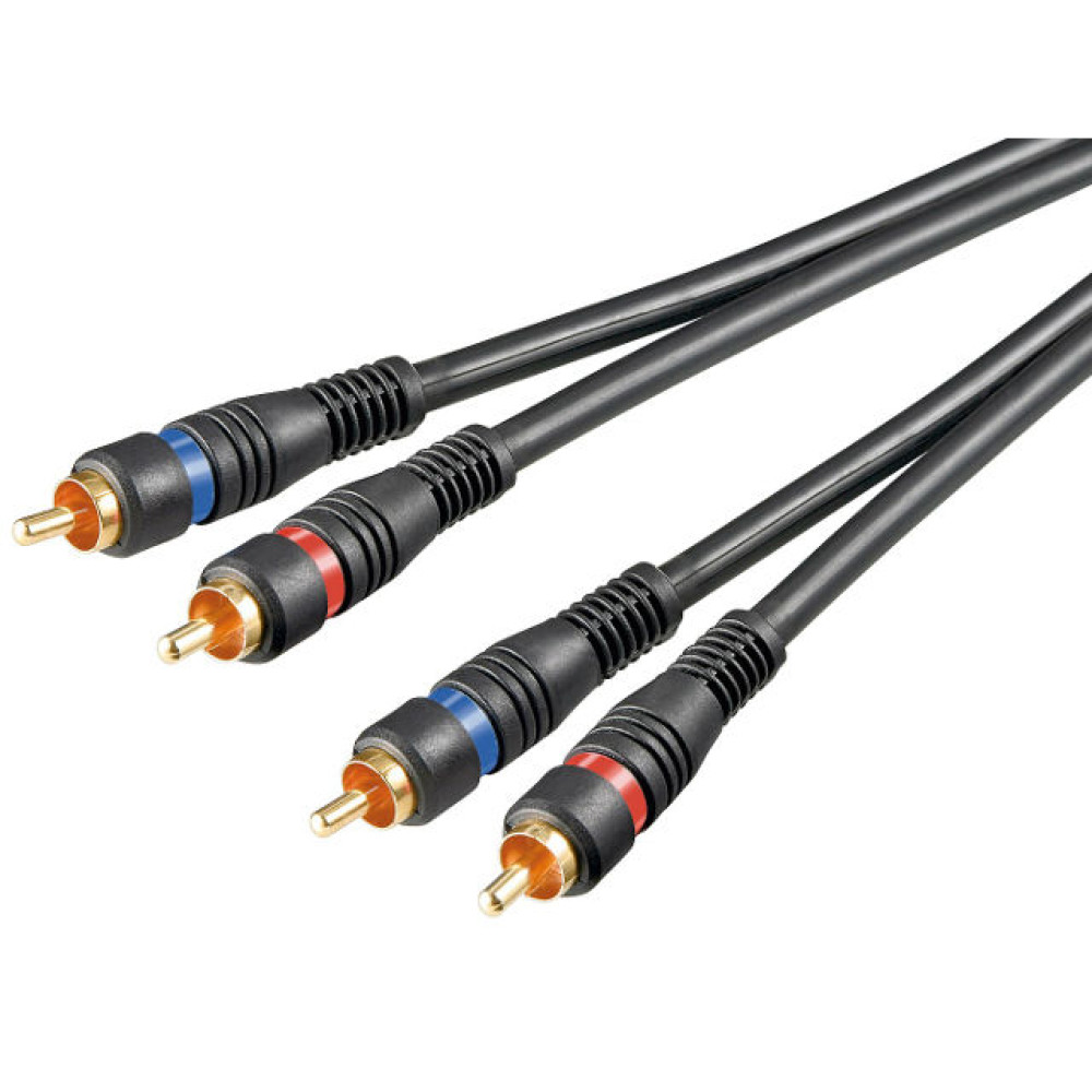 Kabel činčx2 muški / činčx2 muški; 5m; 5mm; pozla. Kabel činčx2 muški / činčx2 muški; 5m; 5mm; pozla.