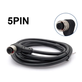 Kabel M12 5p 60V 4A PVC IP67 ženski kutni 2m