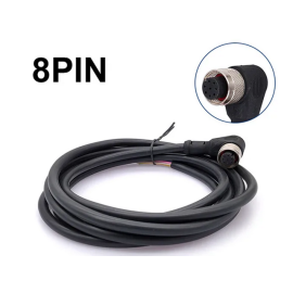 Kabel M12 8p 60V 2A PVC IP67 ženski kutni 2m
