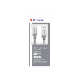 Kabel USB 3.1 A muški / USB-C 0,30m; srebrni