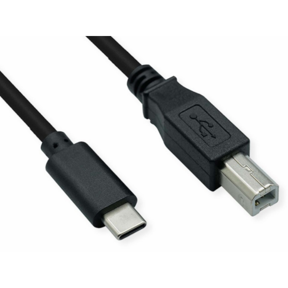 Kabel USB 2.0 B muški / USB-C muški 3m crni Kabel USB 2.0 B muški / USB-C muški 3m crni