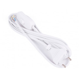 Kabel EURO (C) s prekidačem 0,75 2m bijeli