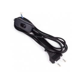Kabel EURO (C) s prekidačem 0,75 2m crni