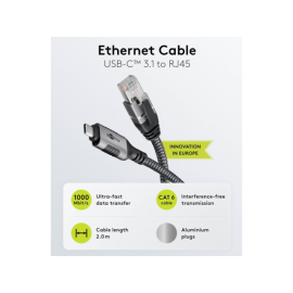 Kabel ethernet USB-C 3.1 muški na RJ45 gigabit 3m
