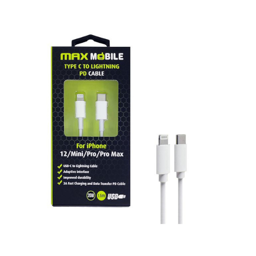 Kabel USB-C / iPhone lightning PD 3A 1,5m; bijeli Kabel USB-C / iPhone lightning PD 3A 1,5m; bijeli