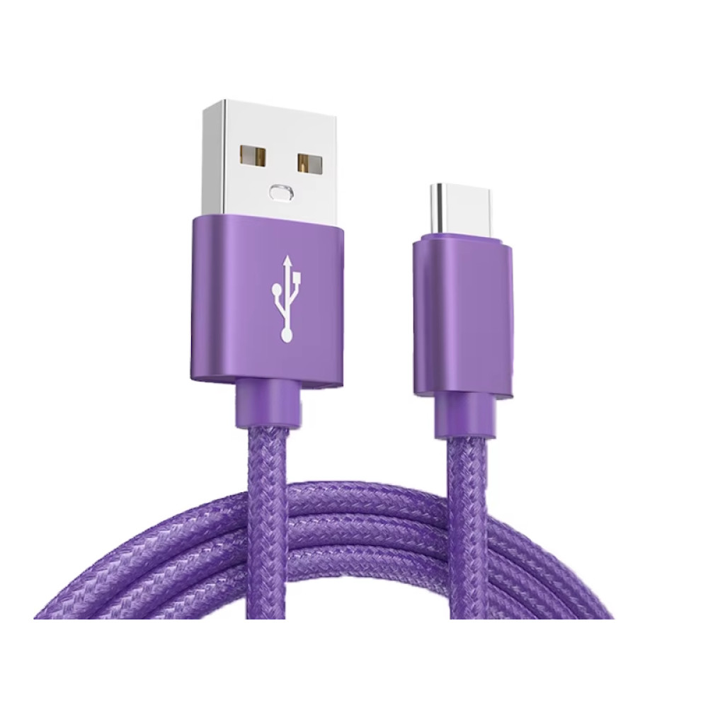Kabel USB 2.0 A muški / USB-C muški 1m 6A purple