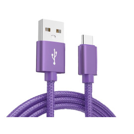 Kabel USB 2.0 A muški / USB-C muški 1m 6A purple