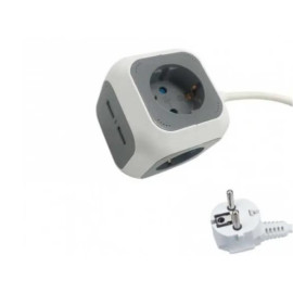 Produžni kabel 4xŠUKO 1,4m + 2xUSB 2,1A 3x1,5mm