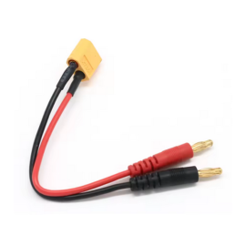 Kabel XT60 muški na 2x 4mm banana muški
