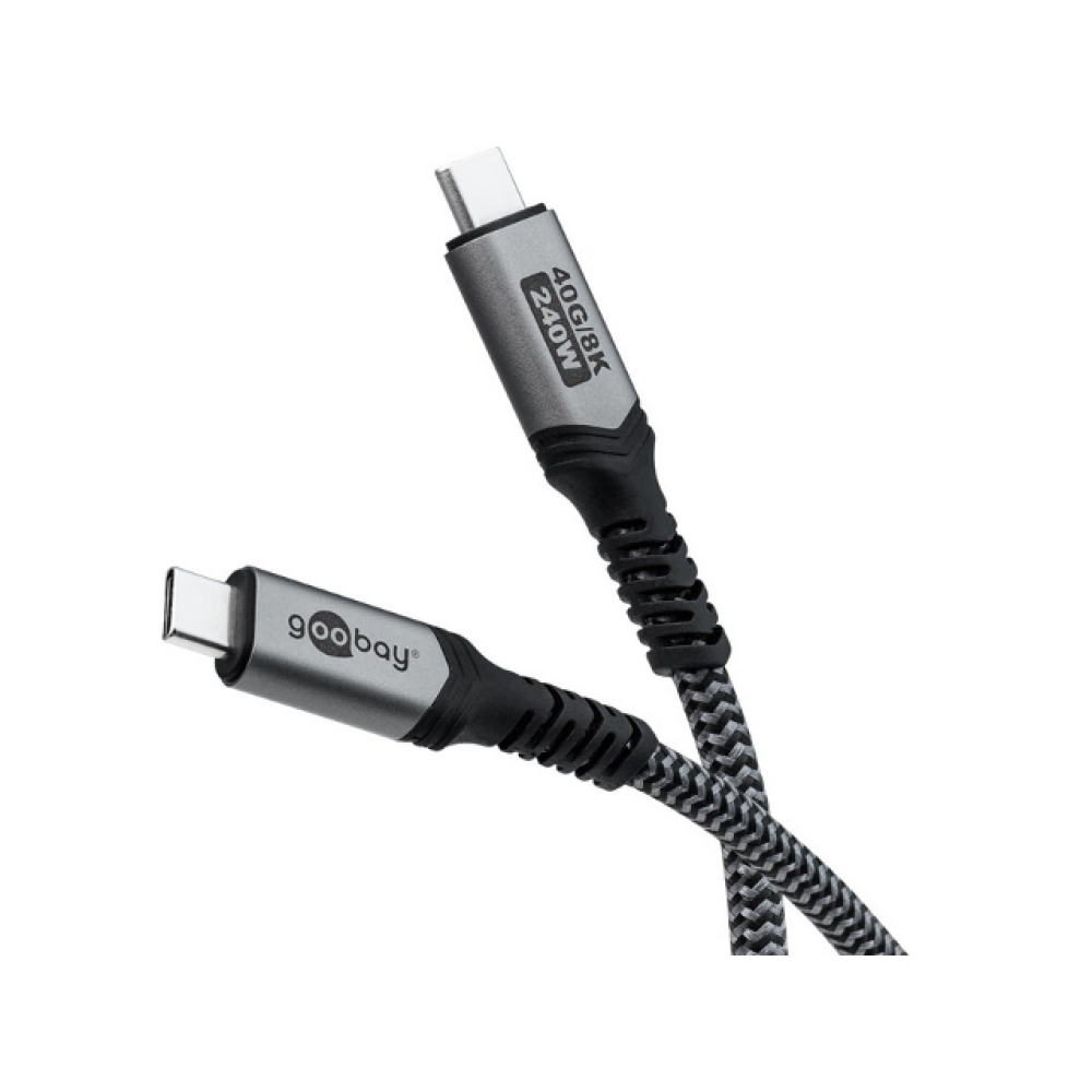 Kabel USB-C muški / USB-C muški; 1m USB4.0 240W