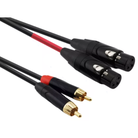 Kabel 2x XLR 3pin ženski / činčx2 muški; 1,5m