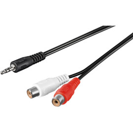Kabel 3,5 stereo muški / 2xčinč ženski 1,5m