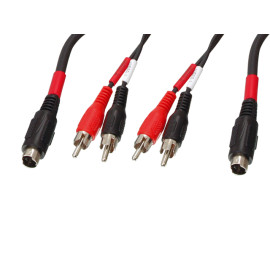 Kabel SVHS+činčx2 muški / SVHS+činčx2 muški; 2m