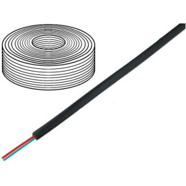 Kabel telefonski 2-žilni flat crni