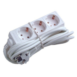 Produžni kabel 3xŠUKO 5m bijeli 3x1,5mm2