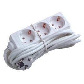 Produžni kabel 3xŠUKO 5m bijeli 3x1,5mm2