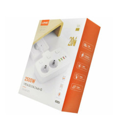 Produžni kabel 2xŠUKO 5cm + 3xUSB +1xUSB-C