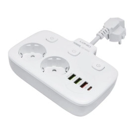 Produžni kabel 2xŠUKO 5cm + 3xUSB +1xUSB-C