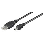 Kabel USB 2.0 A muški / Mini-B 5pin; 1m