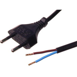 Kabel EURO 2x0,75mm2 2m crni; 3001104 Wagner