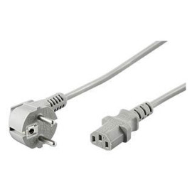 Kabel ŠUKO kutni / IEC C13 ravni 3x1mm2 sivi 4m