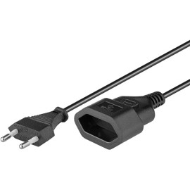 Kabel EURO 2x0,75mm2 2m M+Ž produžni crni- - - - -