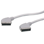 Kabel SCART / SCART 2,5m; srebrni