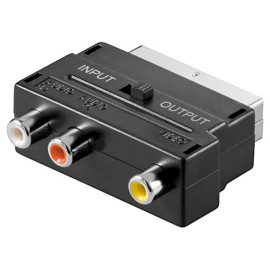Adapter SCART M na 3x činč audio/video IN OUT