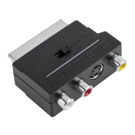 Adapter SCART M na 3xčinč + S-VHS IN OUT