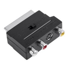 Adapter SCART M na 3xčinč + S-VHS IN OUT