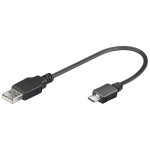 Kabel USB 2.0 A muški / Micro-B muški; 0,1m