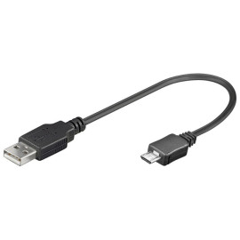 Kabel USB 2.0 A muški / Micro-B muški; 0,1m