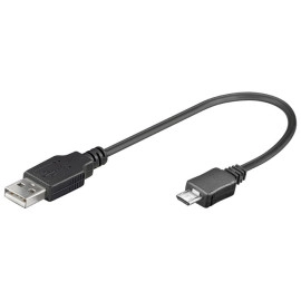 Kabel USB 2.0 A muški / Micro-B muški; 0,1m