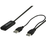 Kabel USB 2.0 A 2x muški / A ženski; 5m; aktivni