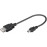 Kabel USB A ženski / Mini-B 5pin muški 0,2m