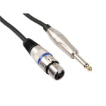 Kabel XLR 3pin ženski / 6,35 mono muški; 3m; profi