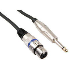 Kabel XLR 3pin ženski / 6,35 mono muški; 3m; profi
