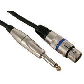 Kabel XLR 3pin ženski / 6,35 mono muški; 10m; prof