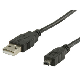 Kabel USB 2.0 A muški / Mini 4pin; 1,8m; HIROSE
