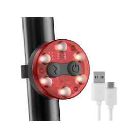 Svjetiljka LED za bicikl stražnja USB punjiva ACCU