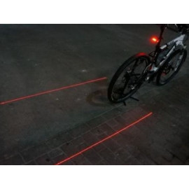 Svjetiljka LED za bicikl stražnja s laser linijama