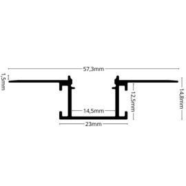 Aluminijski profil ugradbeni 14.8x23mm; 2m knauf