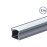 Aluminijski profil nadgradni 16.9x14.7mm; sivi 2m