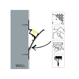 Aluminijski profil ugradbeni 15x33mm; 2m knauf