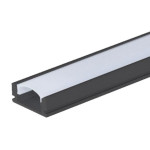 Aluminijski profil nadgradni 17.4x7mm; crni; 2m 