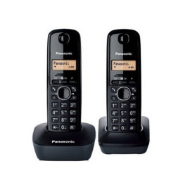 Telefon Panasonic KX-TG1612FXH crni (twin)