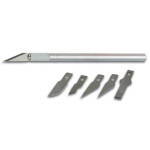 Skalpel set; 1 ručka 145mm + 5 oštrica - - - - -